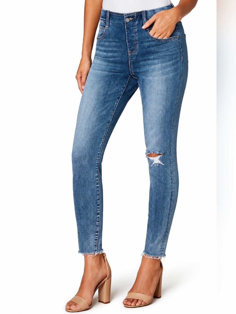 ❤ LIVERPOOL JEANS COMPANY GIA GLIDER HIGH RISE SKINNY ANKLE PULL ON JEANS, 10
